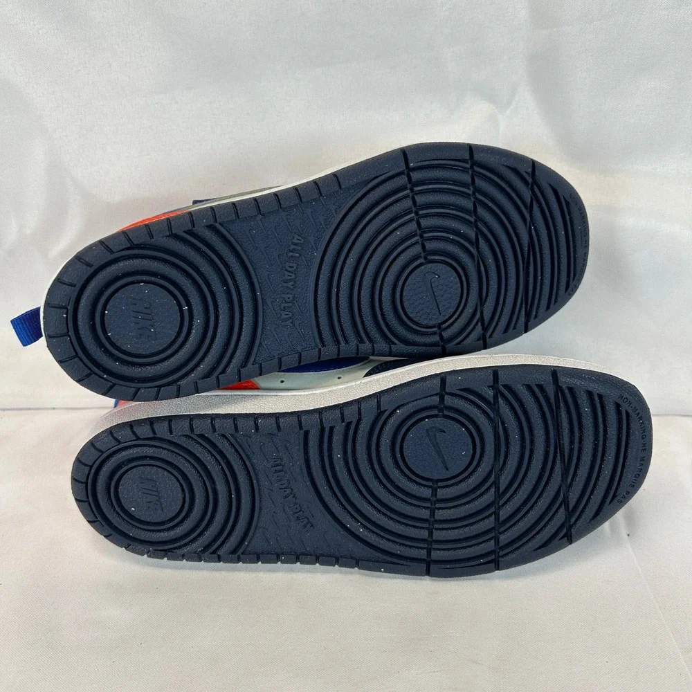 Nike Court Borough Low Recraft Kids Midnight Navy Orange DV5457-401 Size 2Y
